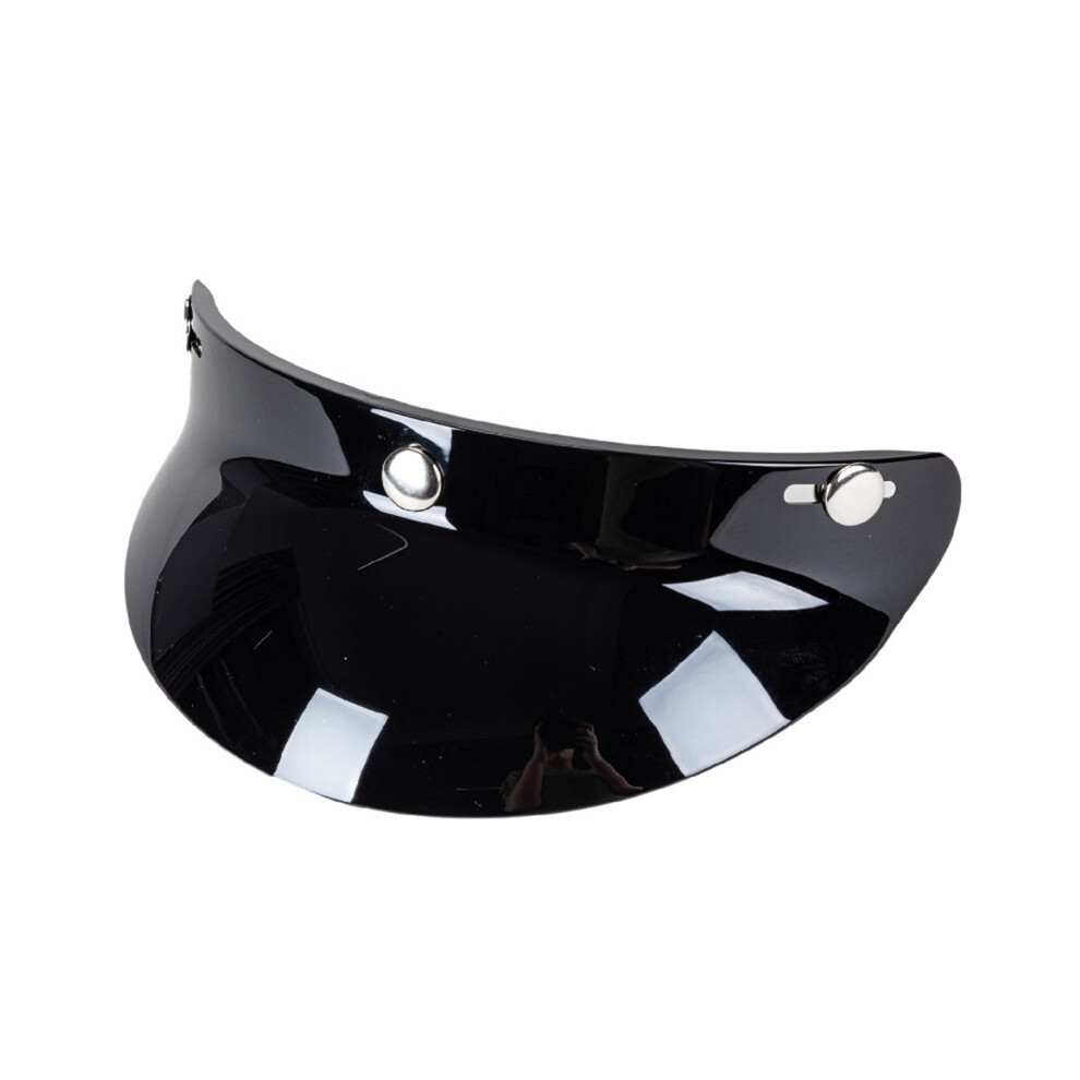 (Bright black) 3/4 Open Face Helmet Visor Protector 3-Snap Helmet for Peak Lens Motorcycle-image-OPC-PGNCG8M-NEW