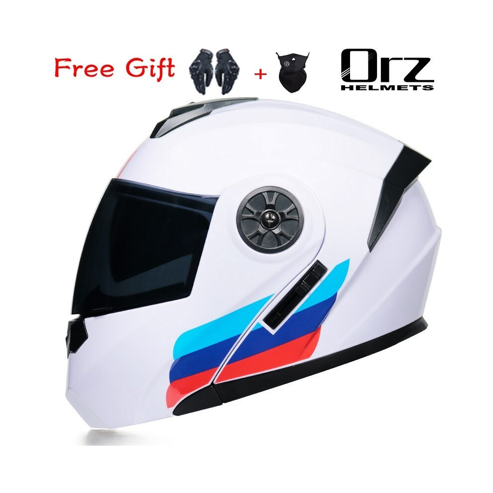 (M, 8) ORZ New Motorcycle helmet full face racing with Double sun visor Women-image-OPC-PGNCF2W-NEW