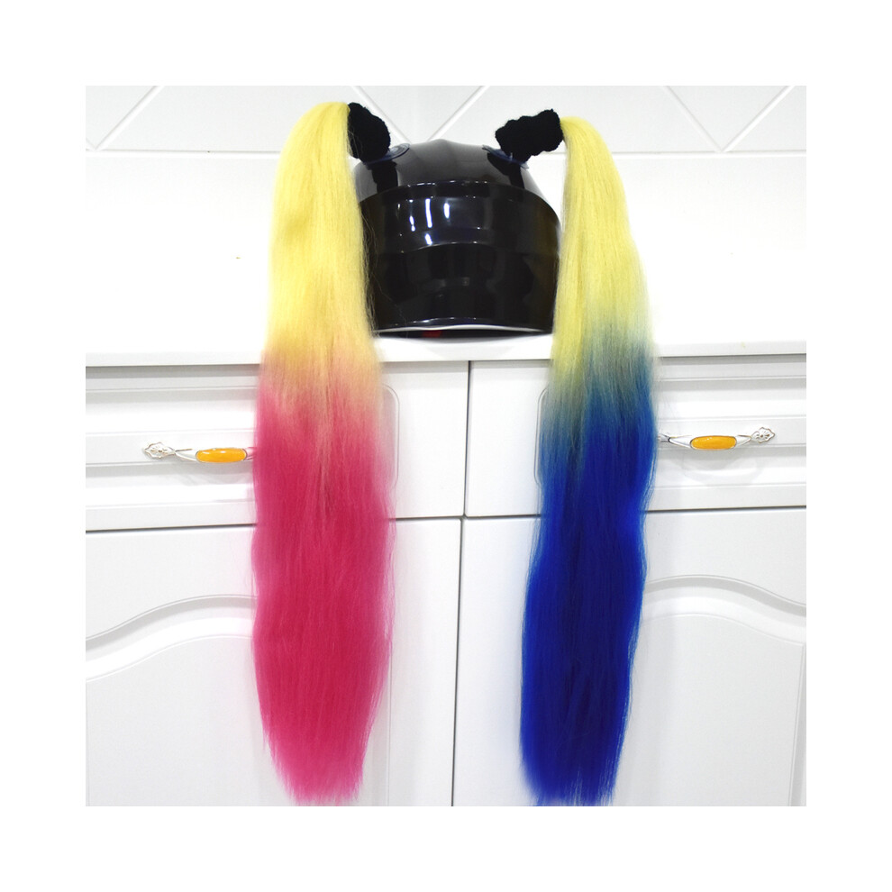 (B48-9(No helmet)) 2pcs/pair New Motorcycle Helmet Braids Wig Loose Wig Braid Motorbike Helmet-image-OPC-PGNCGMW-NEW