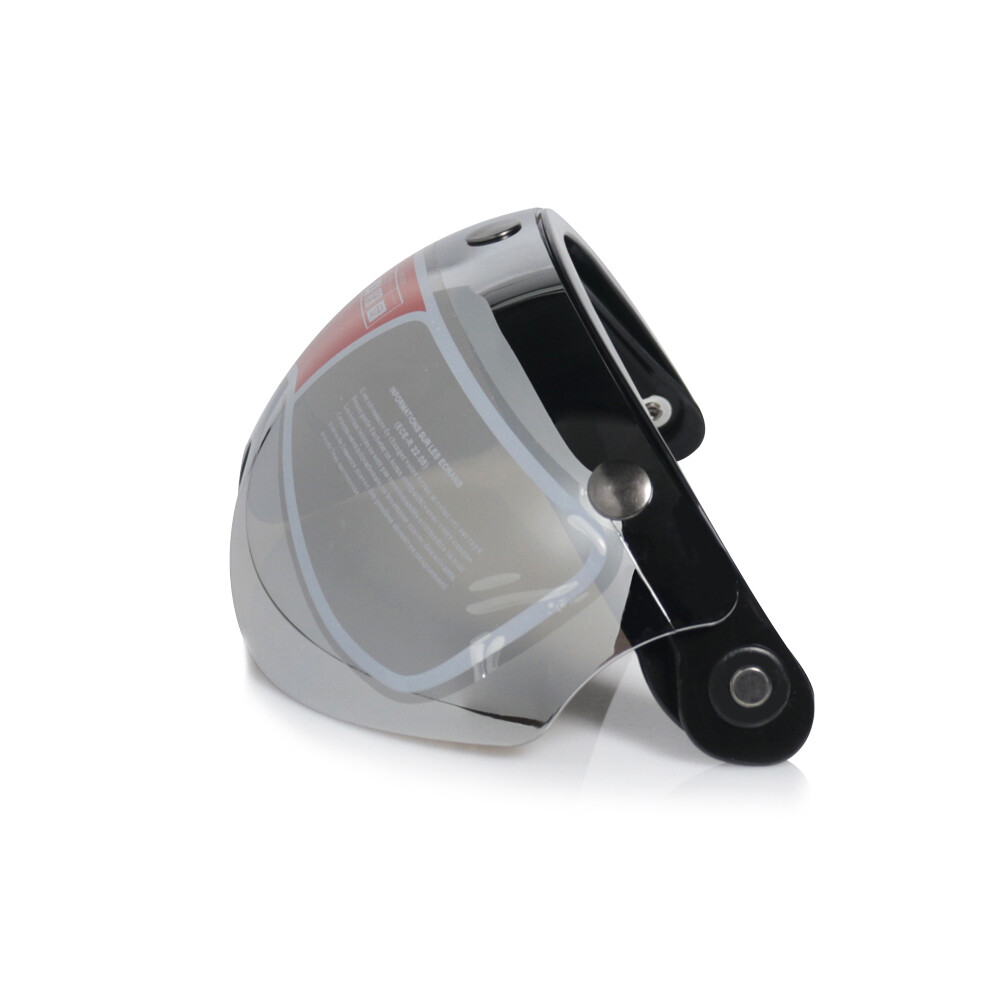 (5) 3-snap open face helmet visor vintage retro motorcycle helmet bubble shield-image-OPC-PGNCHMM-NEW