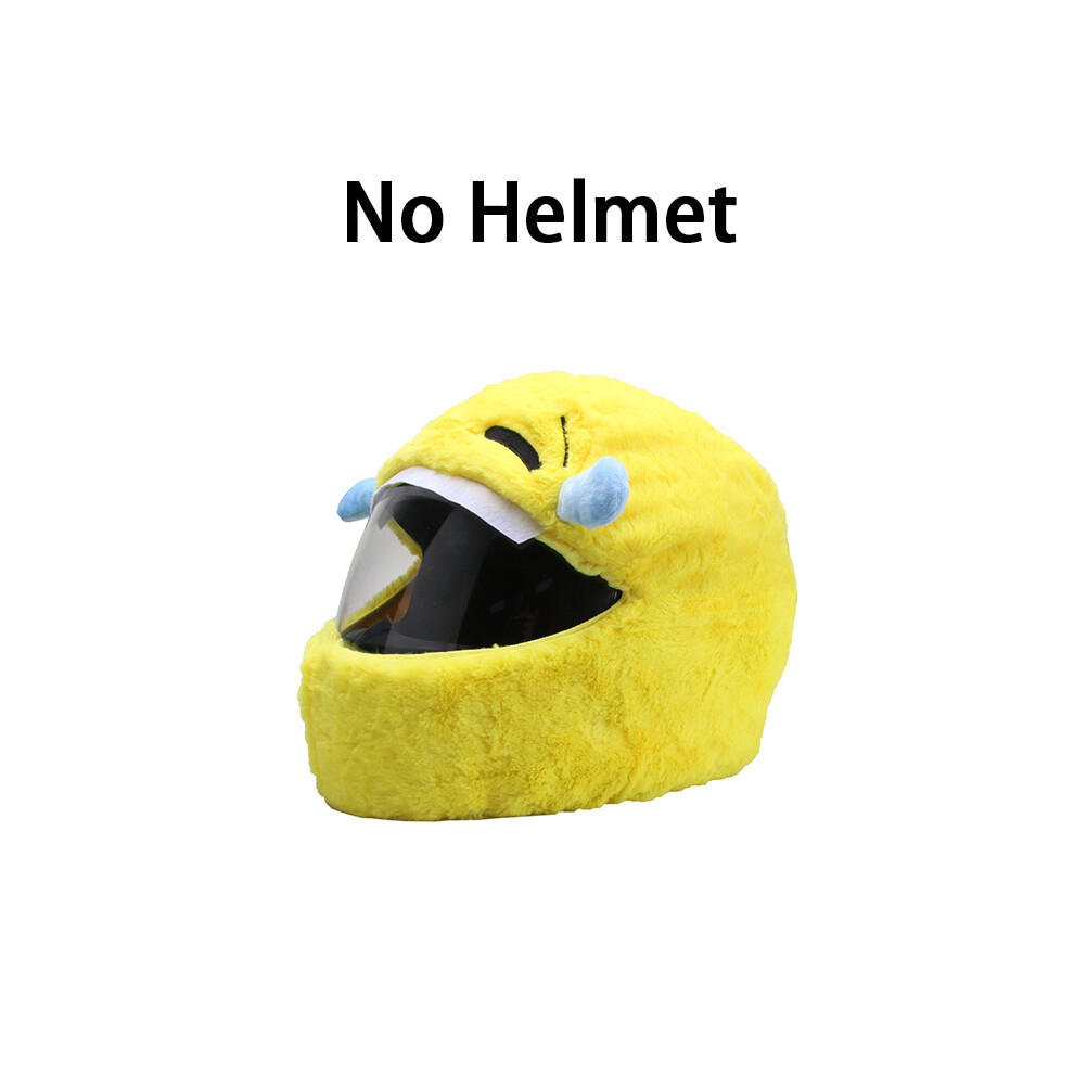(M, Yellow Smile-cry) Plush Cover for Motorcycle Helmet Accessories Full Helmet Case Motorcycle-image-OPC-PGNCGJN-NEW