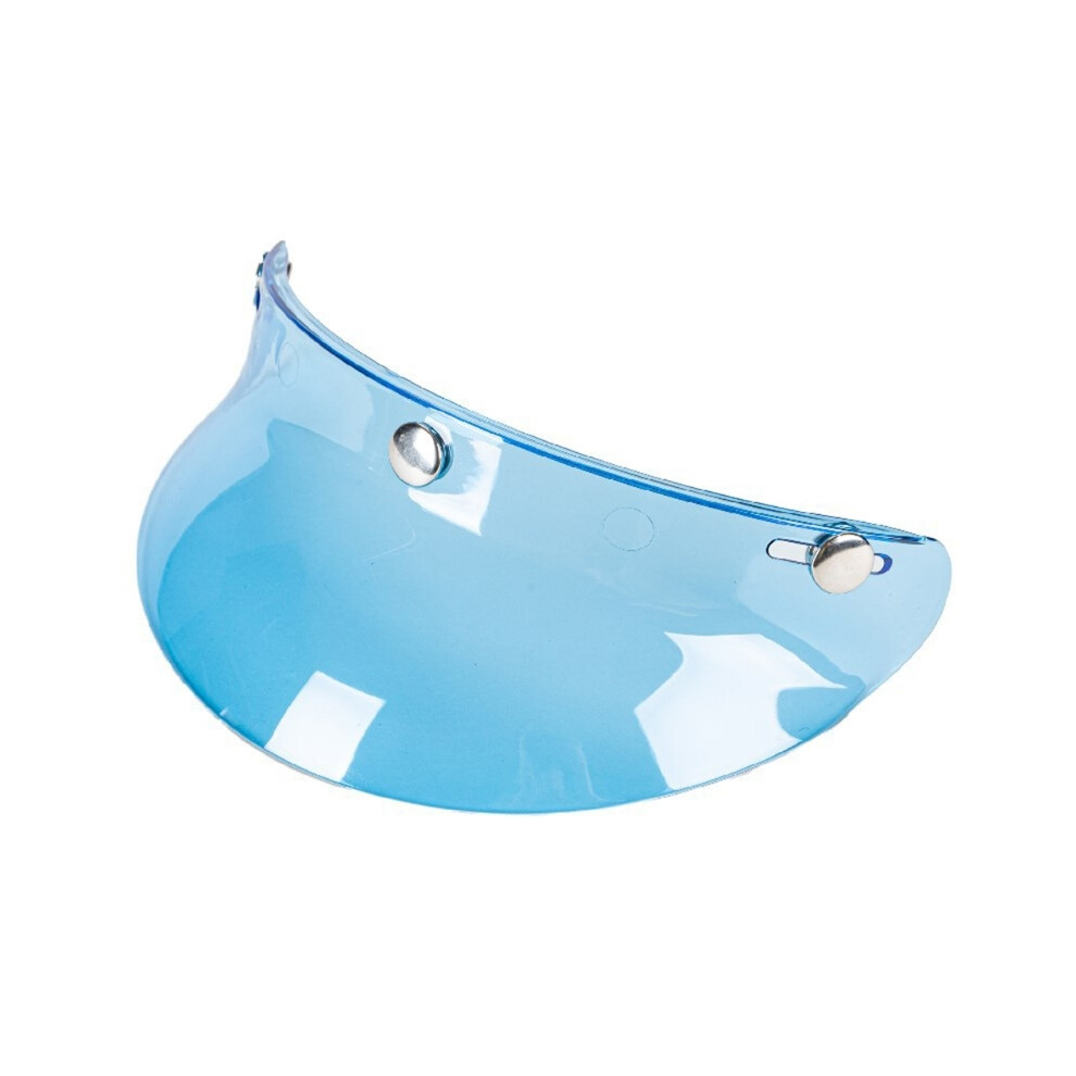 (Transparent blue) 3-Snap Helmet Peak Lens Sun Shade Shield Wear Resistant for 3/4 Motorcycle-image-OPC-PGNCHWN-NEW