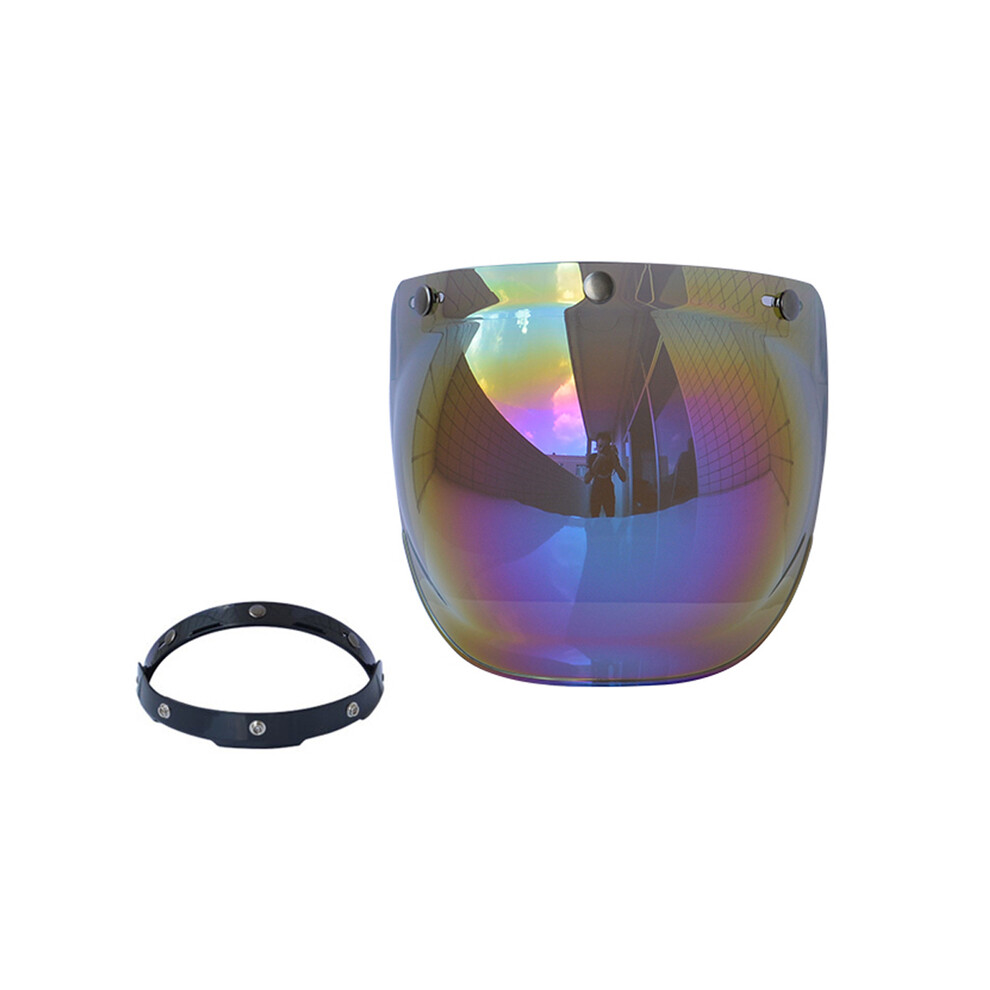 (Multicolor) Motorcycle Anti-UV Anti-Scratch Helmets Lens Retro Bubble Visor Wind Shield-image-OPC-PGNCHZF-NEW