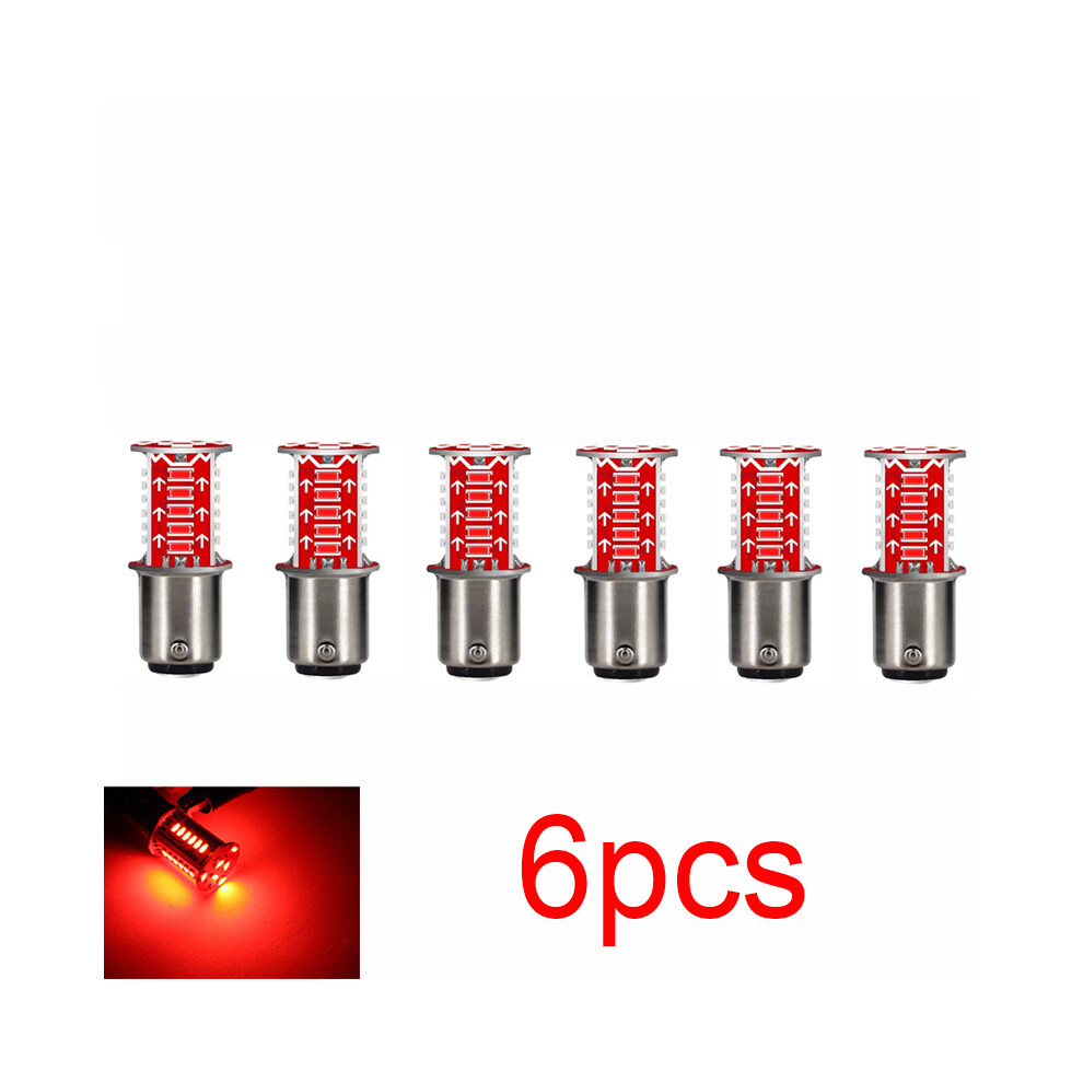 (6pcs red) Motorcycle Brake Light LED Bulb Flasher 12V Flashing Turn Indicator Brake-image-OPC-PGNCJC7-NEW