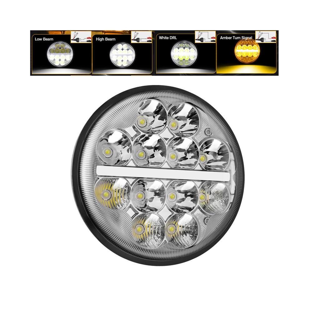 (1001A) BraveWAY 5.75 inch LED Motorcycle Headlight 5-3/4" Round Motorbike LED-image-OPC-PGNCQZR-NEW