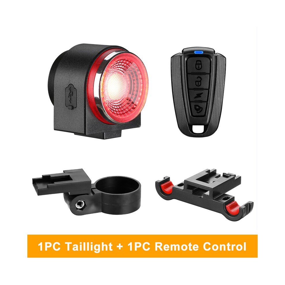 (A SET) Bicycle Rear Lamp Braking Light Burglary Alarm Remote Call Wireless Control
