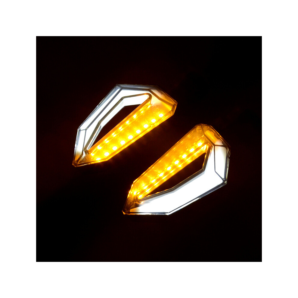 (A) Pair Motorcycle LED Turn Signal Lights Amber Lamp Left Right Signals Indicators-image-OPC-PGNCS62-NEW