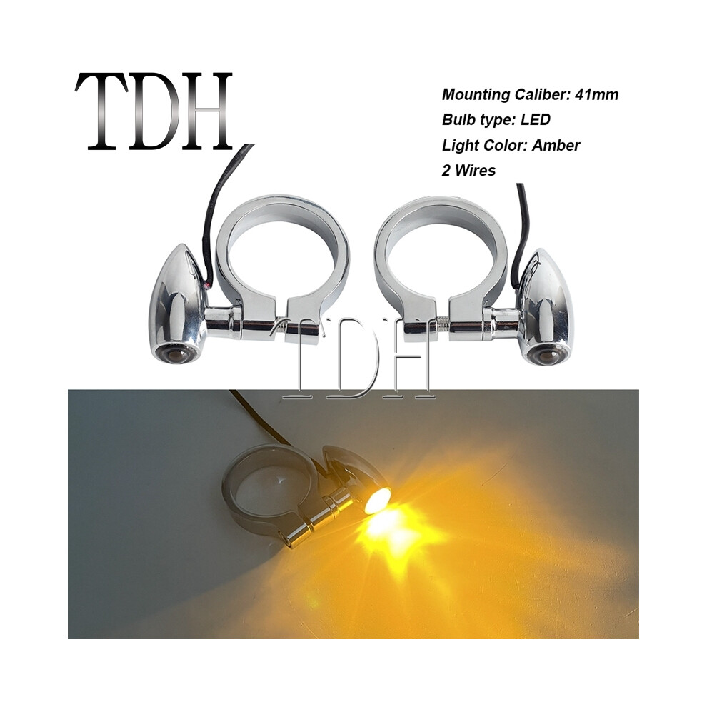 (B chrome smoke) LED Turn Signal Lignt Blinker Indicator Amber Flashing For Harley Dyna-image-OPC-PGNCTBY-NEW