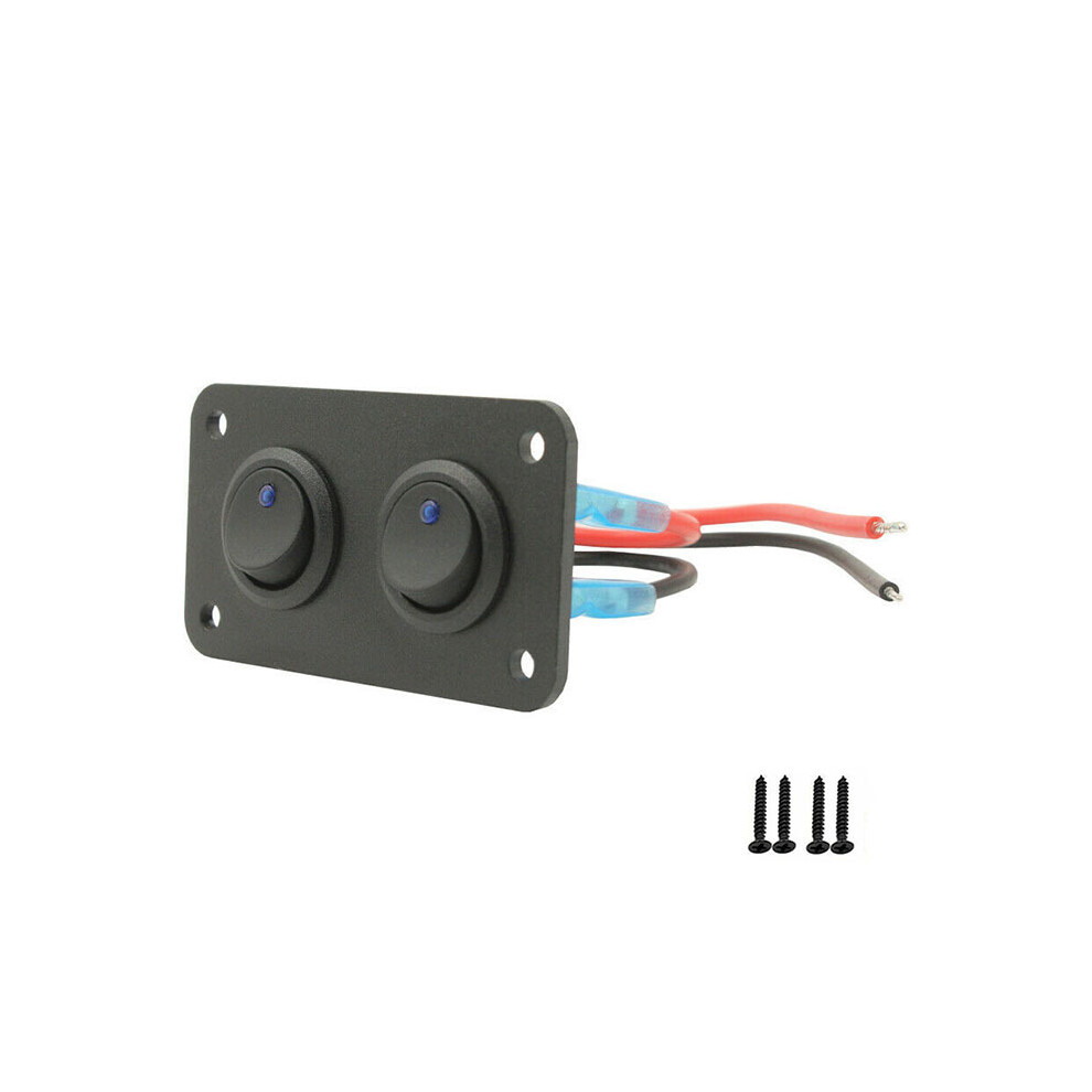 (2 buttons) 12V 1-4 Gang Universal Toggle Switch Panel USB Car Boat Marine RV Truck-image-OPC-PGNCZVK-NEW
