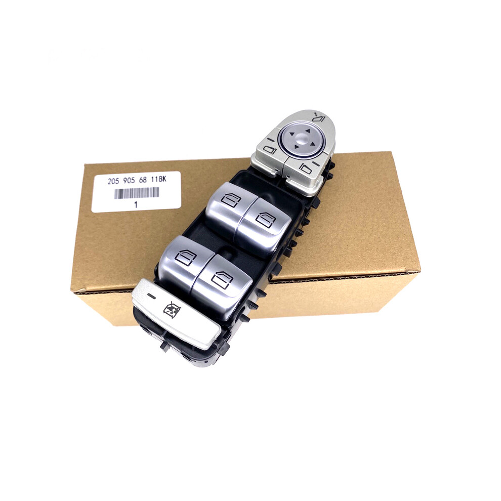 (Black) Power Master Window Control Switch Button Console for Mercedes-Benz C-image-OPC-PGND2KY-NEW
