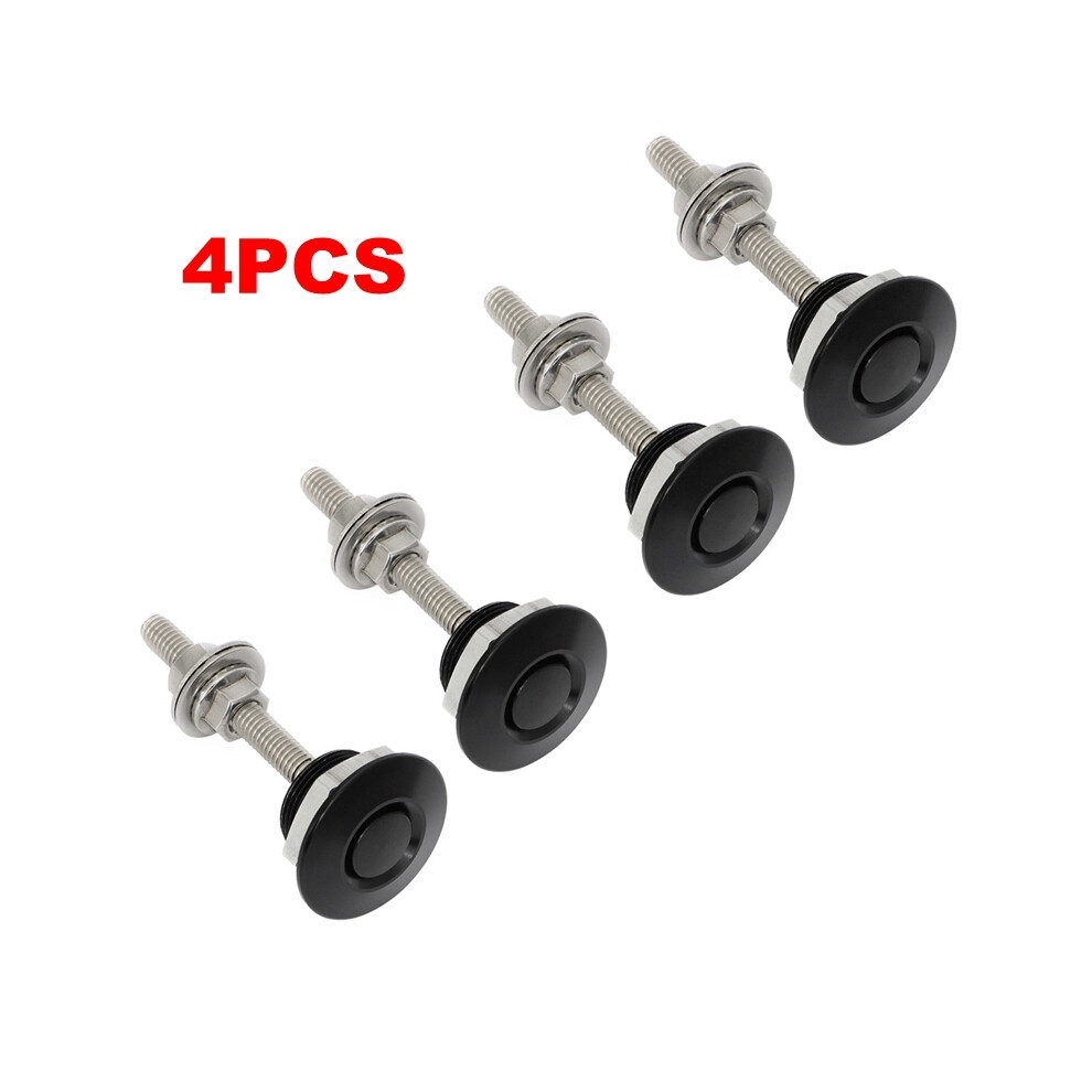 Maxpower (4Pcs) 4Pcs Universal Car Latch Push Button Billet Quick Release Fasteners Front
