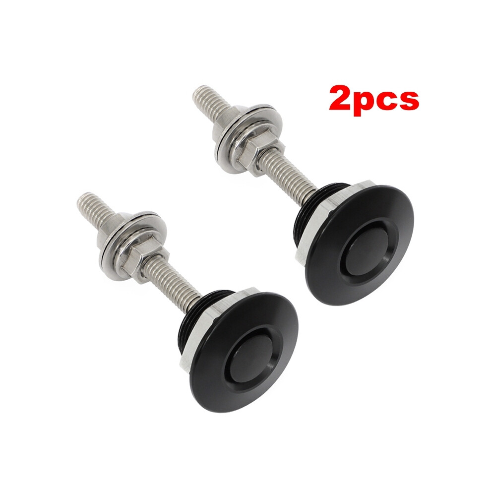 Maxpower (2Pcs) 4Pcs Universal Car Latch Push Button Billet Quick Release Fasteners Front