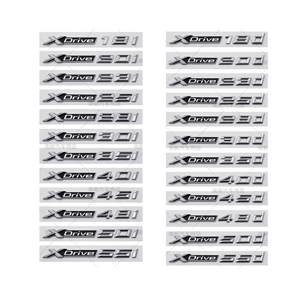 Maxpower Silver (Xdrive 18D, ) Car 3D Abs Xdrive 20I 25I 28I 30I 35I 40I 48I 50I 40D 25D 30D 35D 48D