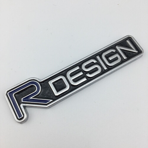 Volvo R Badge Rear (Rear Trunk, Blue Black) 3D Car Trunk R Design Rdesign Grill Emblem For ...