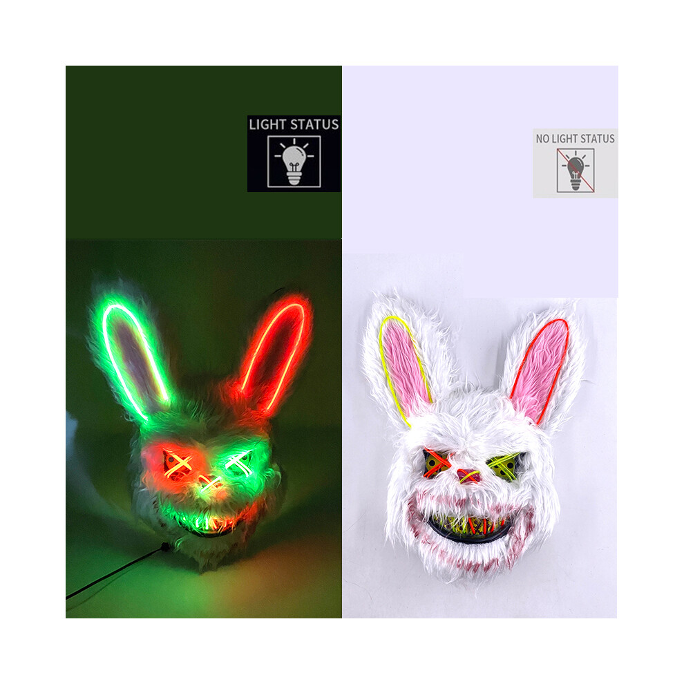 (Glowing 03) Cosplay Bloody Rabbit Plush Bunny Mask Decorative Festival Mask  Bloody-image-OPC-PGNDMNJ-NEW