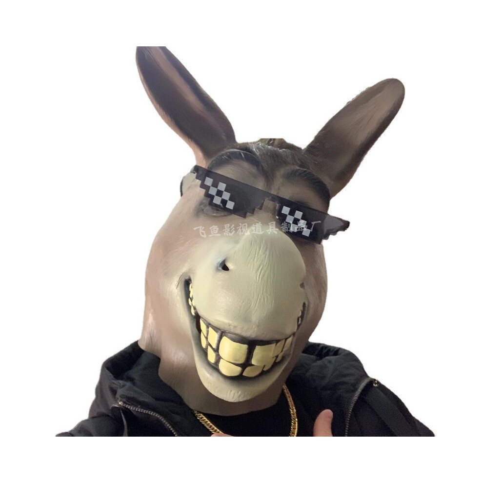 (Donkey mask) Animal White Cat Mask Novelties Carnival Costume Party Prop Cosplay Funny-image-OPC-PGNDMQM-NEW