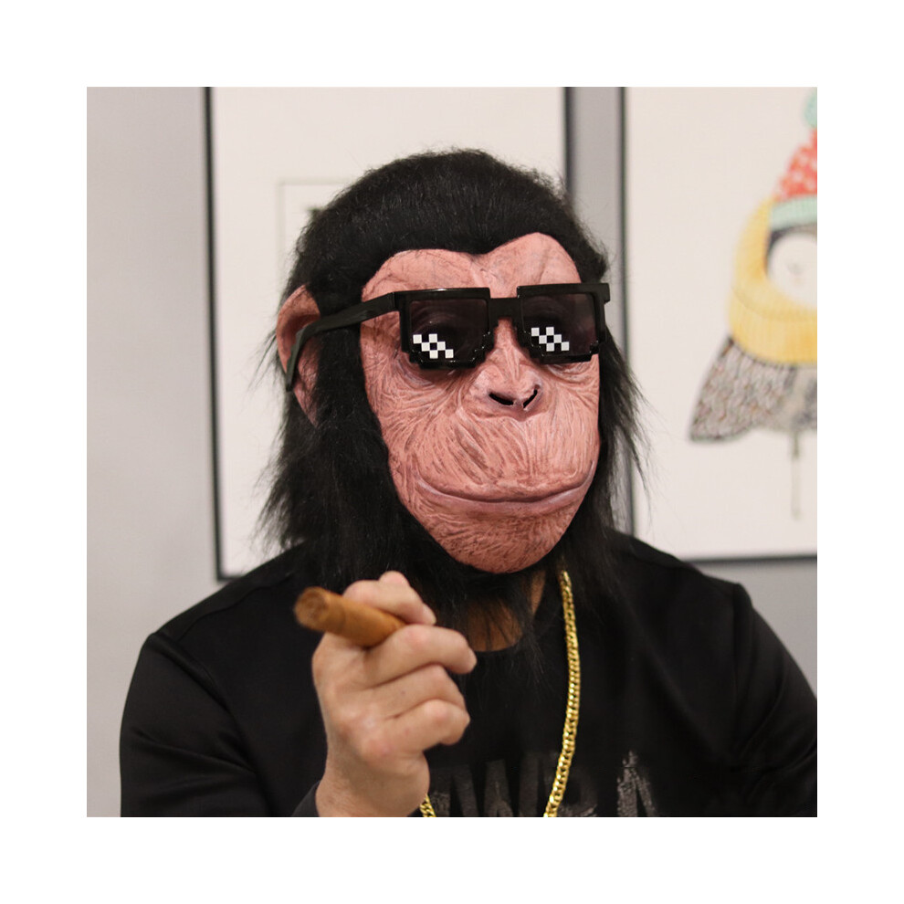 (Monkey mask D) Animal White Cat Mask Novelties Carnival Costume Party Prop Cosplay Funny-image-OPC-PGNDMR8-NEW