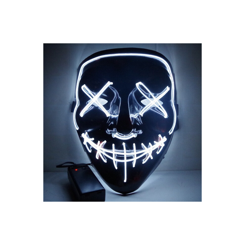 (Black white) Halloween Mask Cute Cat Fox  EL Wire Mask Flashing Cosplay LED neon Costume-image-OPC-PGNDMWN-NEW