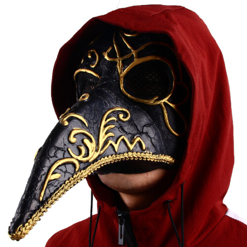 (c) Halloween Plague Doctor Bird Mask Long Nose Beak Cosplay Steampunk ...