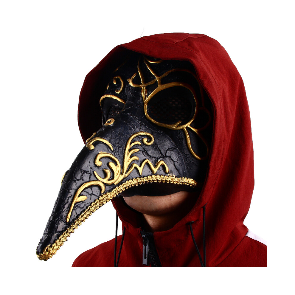 (c) Halloween Plague Doctor Bird Mask Long Nose Beak Cosplay Steampunk Scary-image-OPC-PGNDNFN-NEW