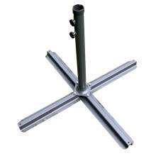 Heavy-Duty Crossed Base Stand for Large Cantilever Parasol - Fits 5.5cm Poles, Fixings Included