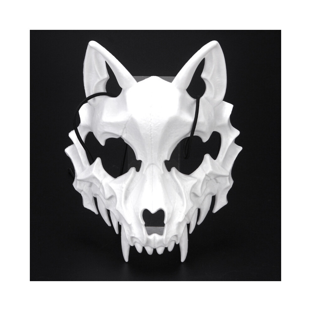 (C white) Unisex Japanese Anime Dragon God Skeleton Half Face Mask Cosplay Animal-image-OPC-PGNDPCZ-NEW