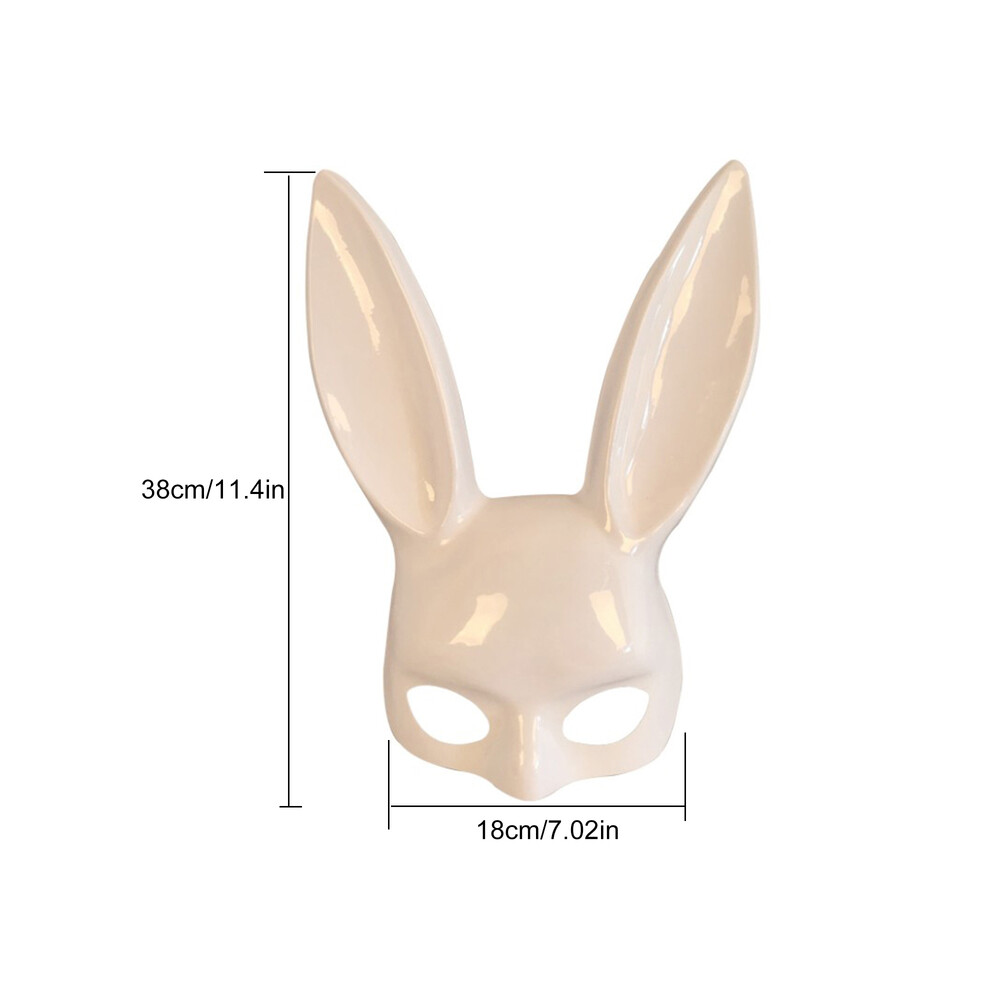 (White) Bunny Ear Rabbit Mask Women Masquerade Rabbit Mask Cosplay Headwear Rabbit-image-OPC-PGNDPDN-NEW