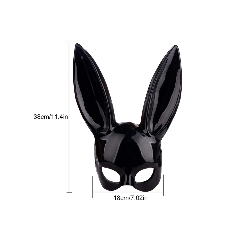 (Black) Bunny Ear Rabbit Mask Women Masquerade Rabbit Mask Cosplay Headwear Rabbit-image-OPC-PGNDPDM-NEW