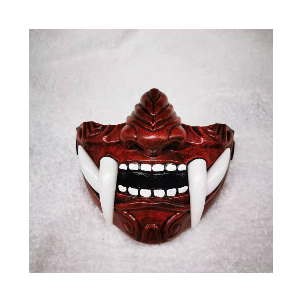 (Red) Japanese Samurai Oni Demon Mask Cosplay Horror Prajna Hannya Evil Killer-image-OPC-PGNDPG9-NEW