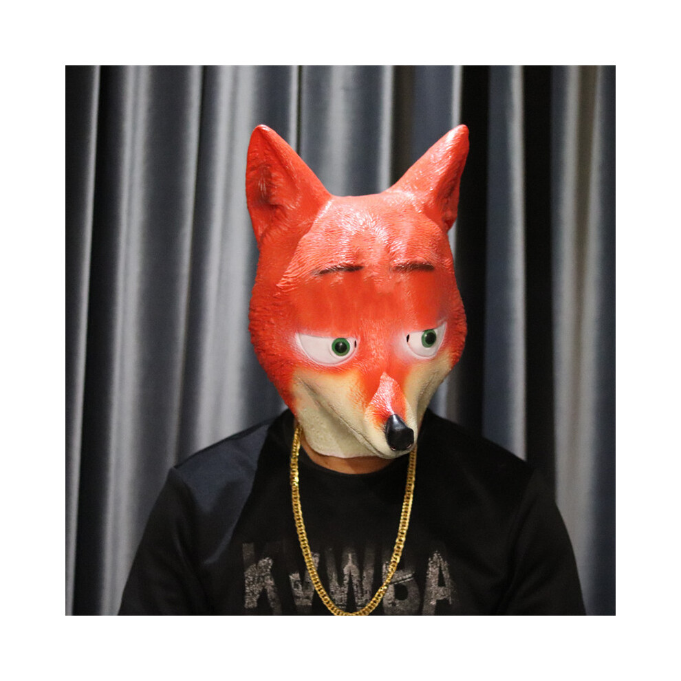 (Fox mask) Alligator Mask Masquerade Party Adult Latex Reptile Animal Full Face Helmet-image-OPC-PGNDPK2-NEW