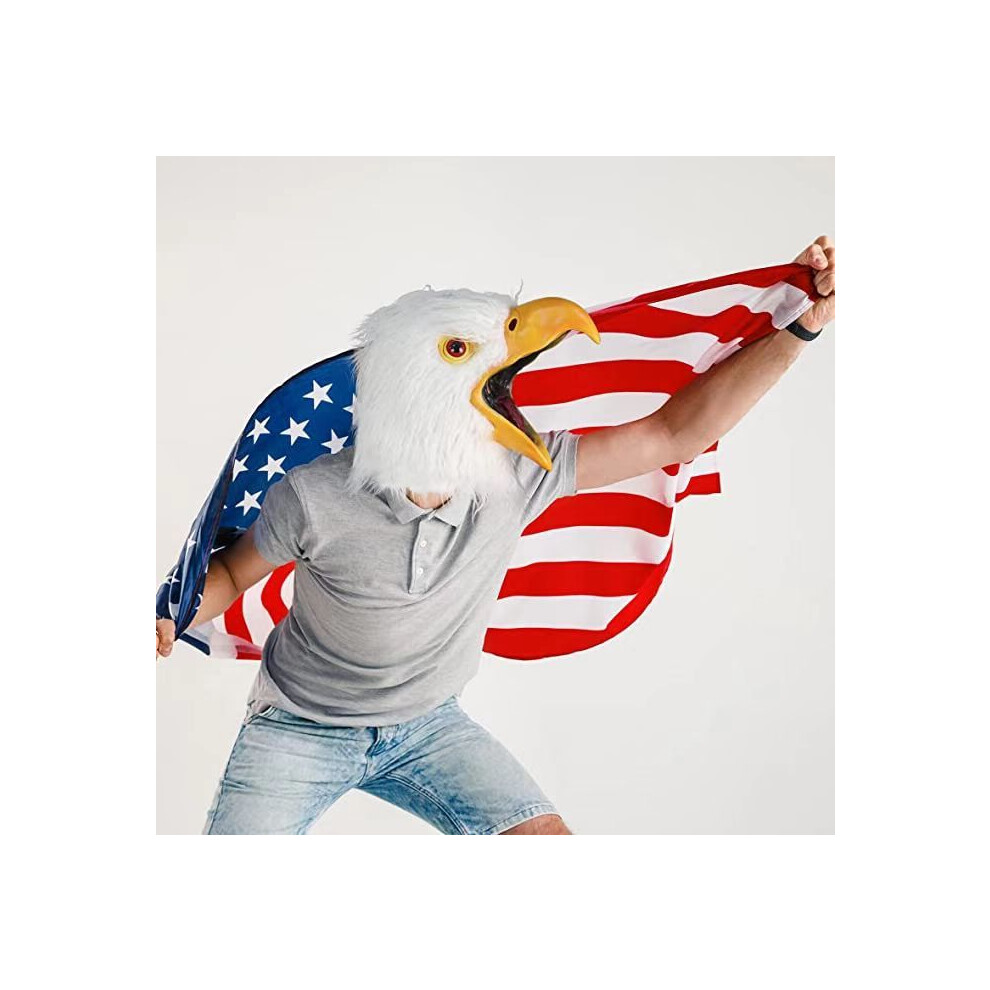 (Eagle mask B) Gorilla Mask Novelty Monkey Orangutan Costume Cosplay Latex Animal Funny-image-OPC-PGNDPRZ-NEW