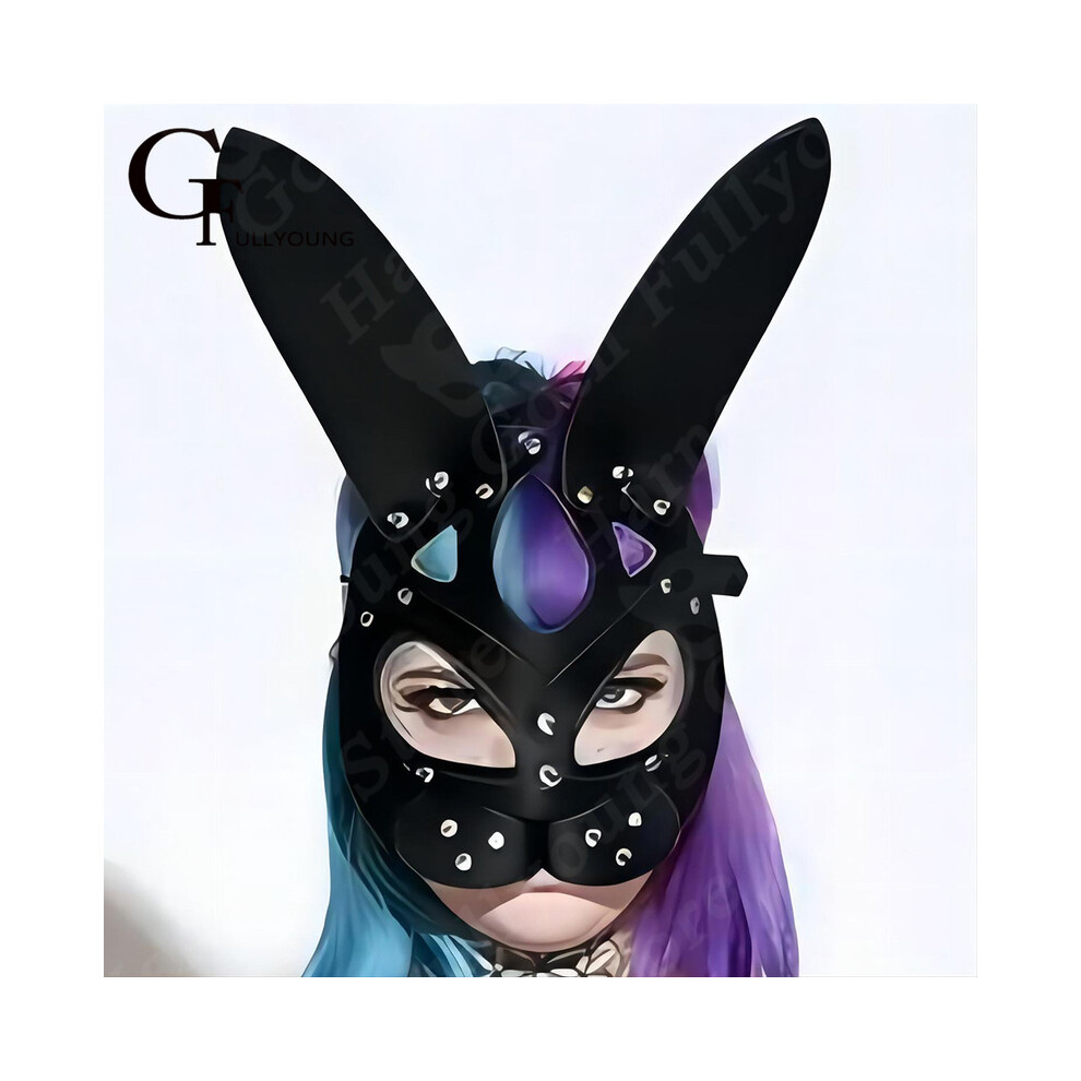 (style A 1PCS) Novelty Half Eye Bunny Ear Mask Fashion Face Bondage Adult Game Sex Body