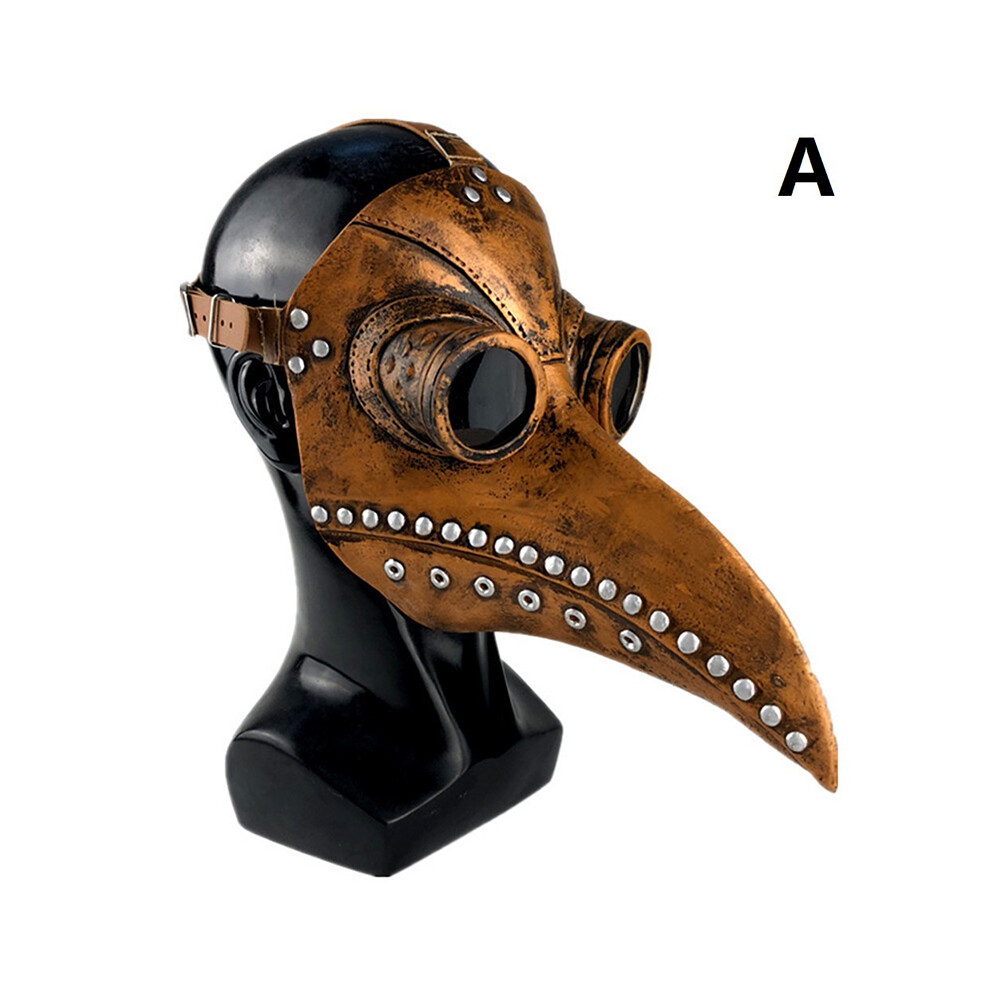 (A) Halloween Plague Doctor Bird Mask Long Nose Beak Cosplay Steampunk Scary-image-OPC-PGNDQMC-NEW