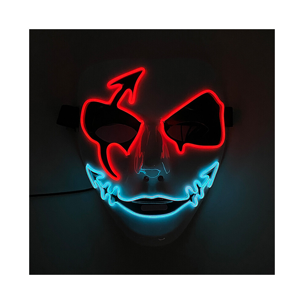 (Multicolor 8) Neon Light LED Mask LED Halloween Scary Mask Cosplay Party Masque Masquerade-image-OPC-PGNDQRP-NEW
