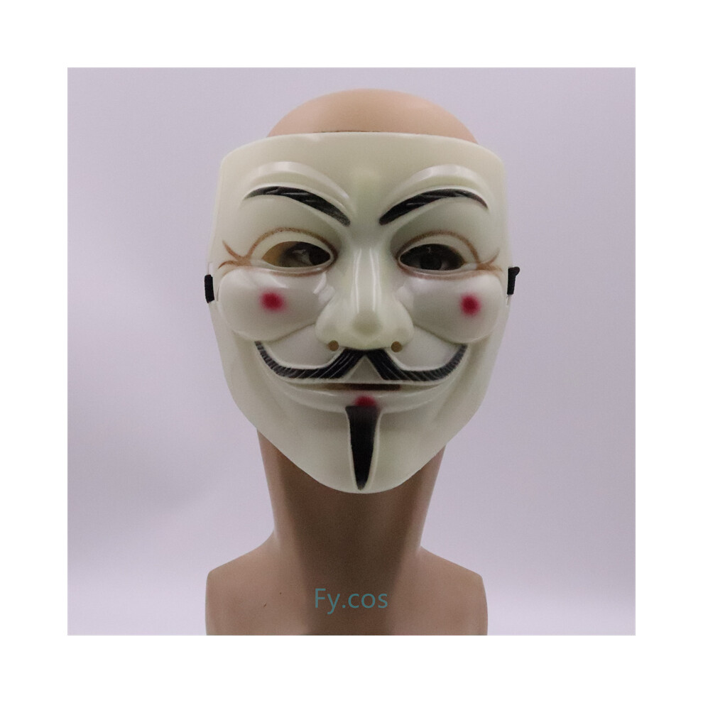 (Mask) V Face for Mask Black White  Hackers Halloween Carnival Cosplay Party-image-OPC-PGNDQT6-NEW