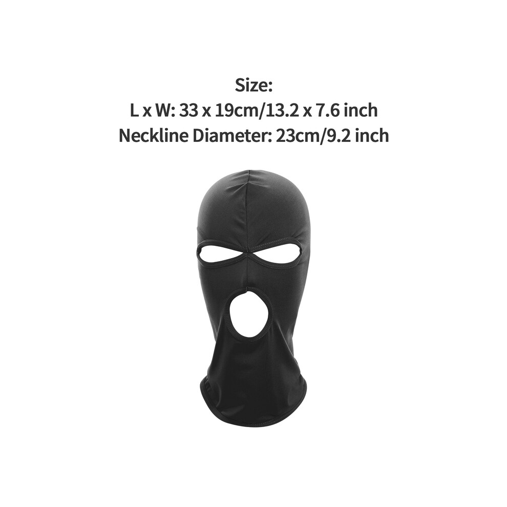(Black B) Unisex Latex Face Mask Bronzing Cloth Open Mouth and Eye Glued Head Cover-image-OPC-PGNDQXK-NEW
