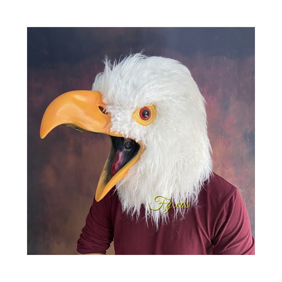 (Eagle mask 2) Bear Mask Mascara Latex Full Face Enhance Masquerade Cosplay Rave Funny-image-OPC-PGNDQZM-NEW