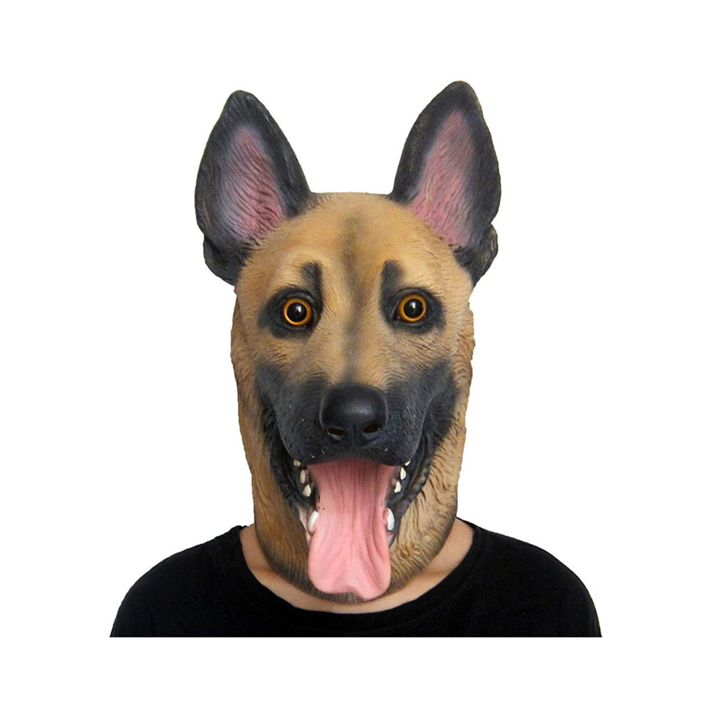(S144) Animal Mask German Shepherd Latex Dog HeadFull Face Adult Mask Fancy Dress-image-OPC-PGNDRHH-NEW