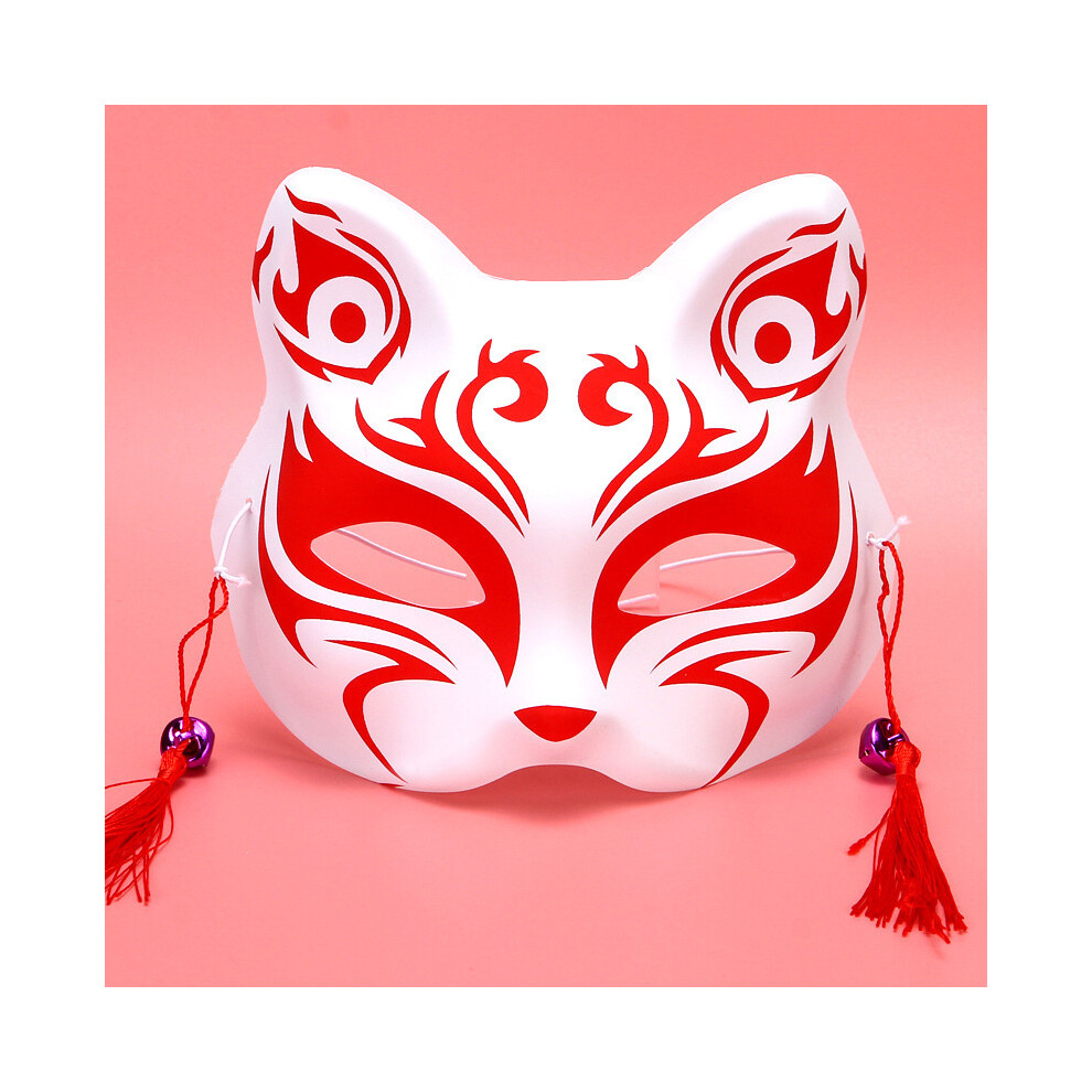 (Foxes Mask 14) Anime Foxes Mask Japanese Cosplay Rave Hand-Painted Anime Demon Slayer-image-OPC-PGNDRK2-NEW