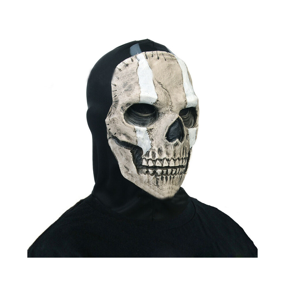 (B Latex) Game Skull Ghost Mask Cosplay Costumes Props Tactics Facial Makeup Halloween-image-OPC-PGNDRQQ-NEW