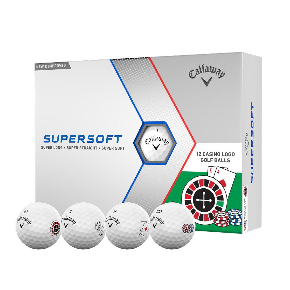 Callaway Golf Supersoft 23 'Casino' Ball, One Dozen White