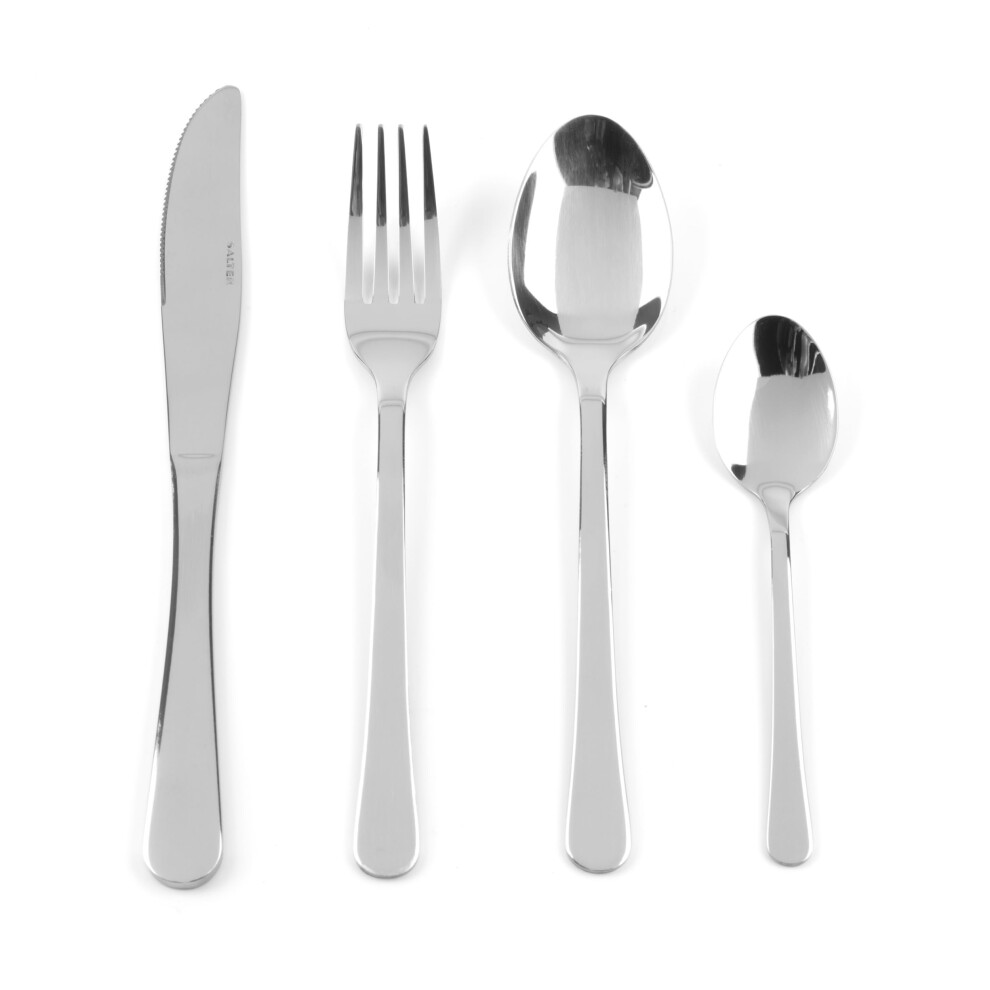 Salter BW06528 Bakewell Cutlery Set ? 24 Piece, 18/0 Stainless Steel, Mirror Polish Flatware, 15-Year Guarantee, 6 Place Settings, Includes Forks,