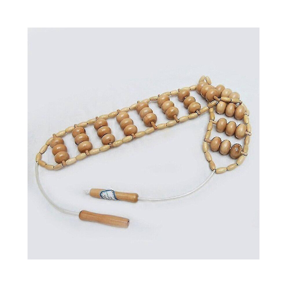 Wood Erapy Massager Massage Roller Handmade Massage Roller Rope Wooden Massager Tool for Body Muscle Pain Relief
