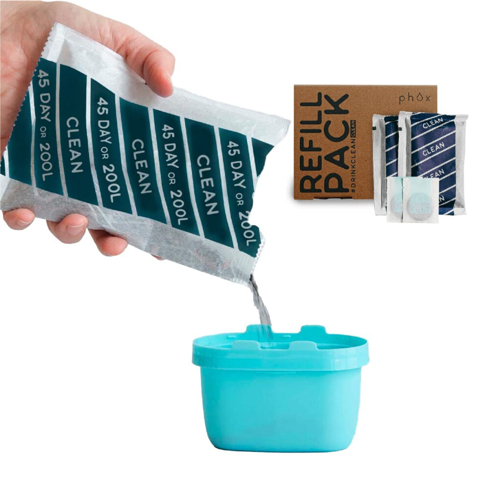 Phox Brita Maxtra+ Compatible - Eco Refillable And Reusable Filter Cartridge Compatible With Brita Maxtra And Maxtra+ Comes With 3-Month Refill Pack