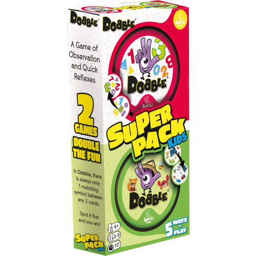 Asmodee Asmodee Dobble Super Pack Kids (123 + Animals) 1