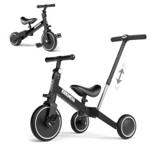 KORIMEFA 4 in 1 Kids Tricycles for 1-3 Years Old Boys Girls Toddler Bike Kids Trike With Parent Push Handle Baby Balance Bike with Adjustable Seat and