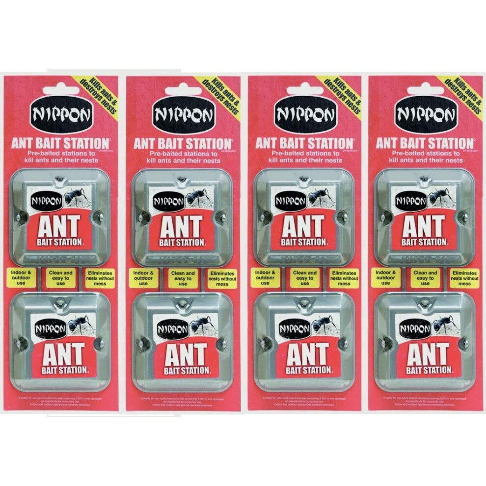 4 X Nippon Nippon Ant Bait Station Twin Pack