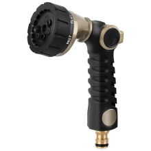 RESTMO Garden Hose Pipe Spray Gun, Heavy Duty Metal Water Hose Sprayer with 7 Watering Patterns, Thumb Flow Control, High Pressure Water Sprayer for