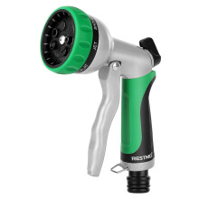 RESTMO Hose Pipe Spray Gun, Heavy Duty Garden Hose Spray Gun, High Pressure Hose Nozzle, Metal Hand Sprayer with 7 Patterns and Water Flow Control,