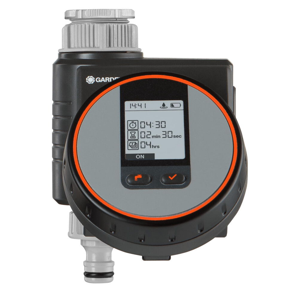 GARDENA Flex irrigation controller for quick automatic irrigation for the terrace and balcony, easy to use, Water Now function, Color